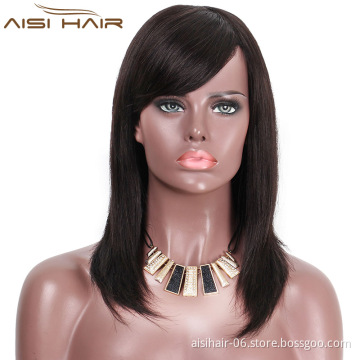 Aisi Hair Wholesales Top Quality Unprocessed Brazilian Human Hair Natural Long Straight Wigs For Black Women